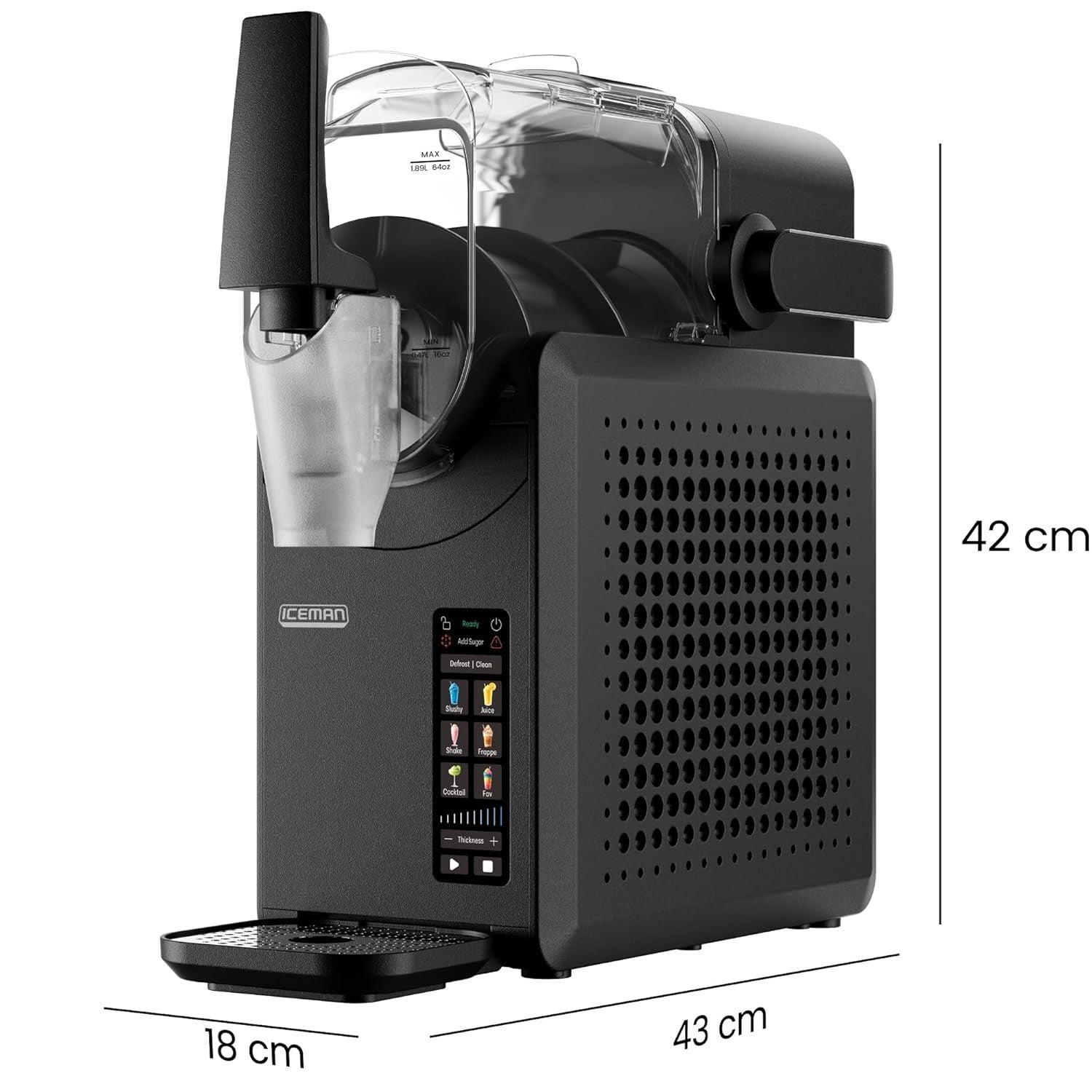 Slush Machine 1.9L Frozen Drink Maker No Ice Home Bar Cocktails Slushies