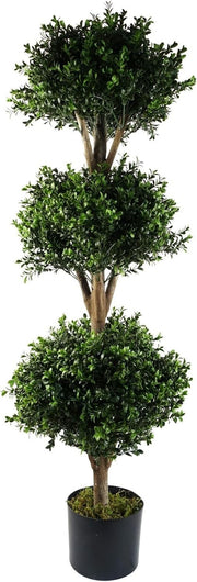 120cm UV Protected Triple Ball Topiary Artificial Tree Outdoor Indoor Home Decor