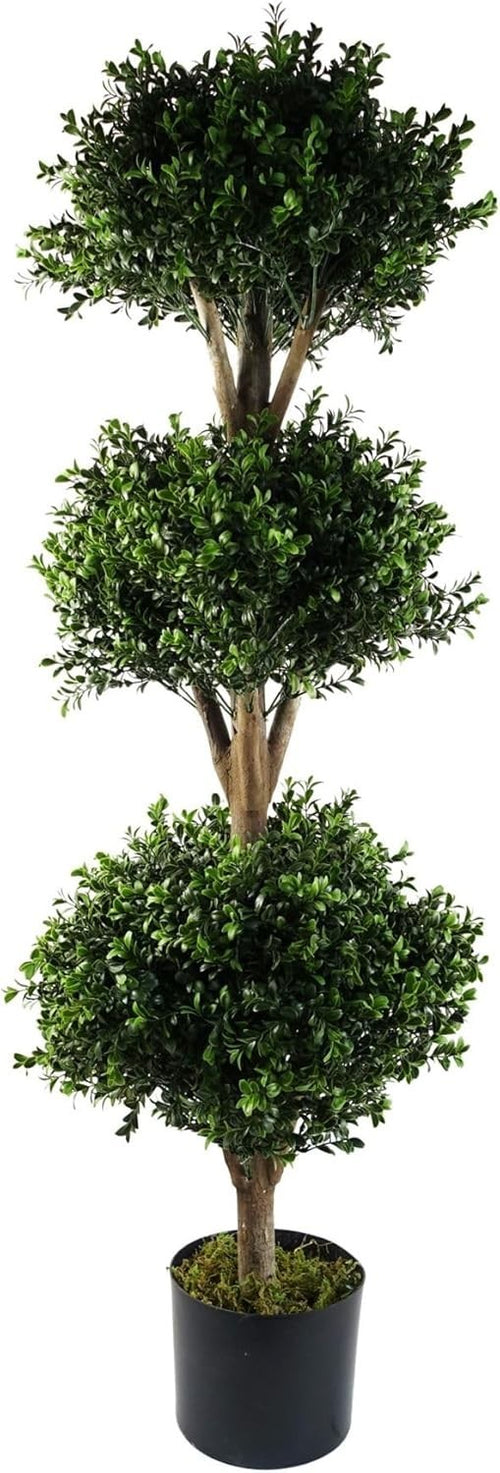 120cm UV Protected Triple Ball Topiary Artificial Tree Outdoor Indoor Home Decor