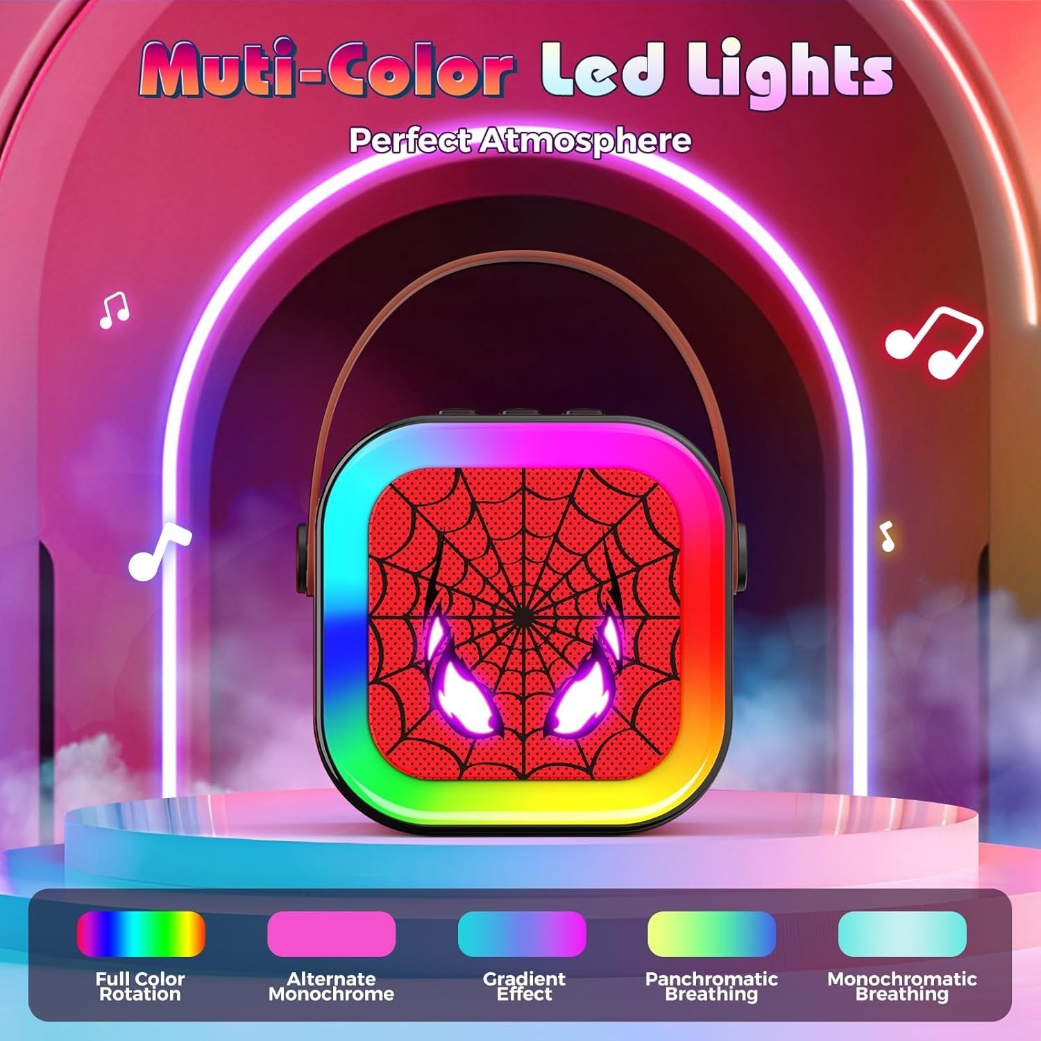 Kids Karaoke Machine 2 Wireless Mics Bluetooth