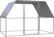 3x2x2m Walk In Chicken Coop Galvanised Run w Roof