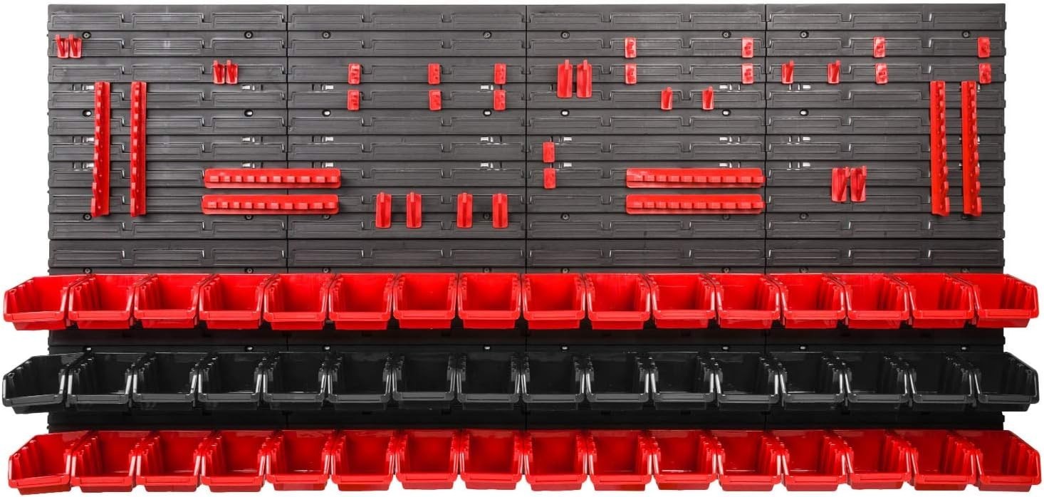 Large Garage Pegboard Tool Storage Wall Organizer Bin Rack