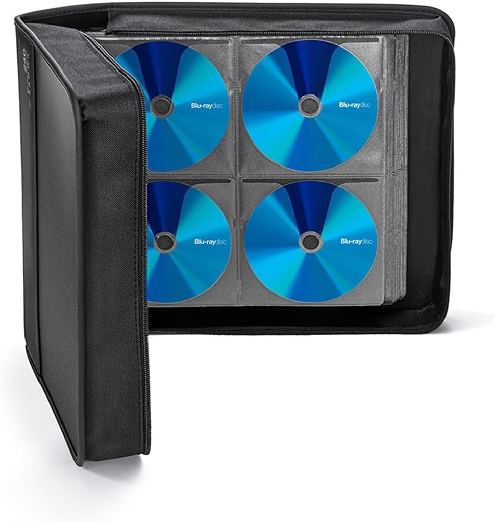 240 Disc CD DVD Blu Ray Storage Wallet Hard Shell Zipper Carry Case