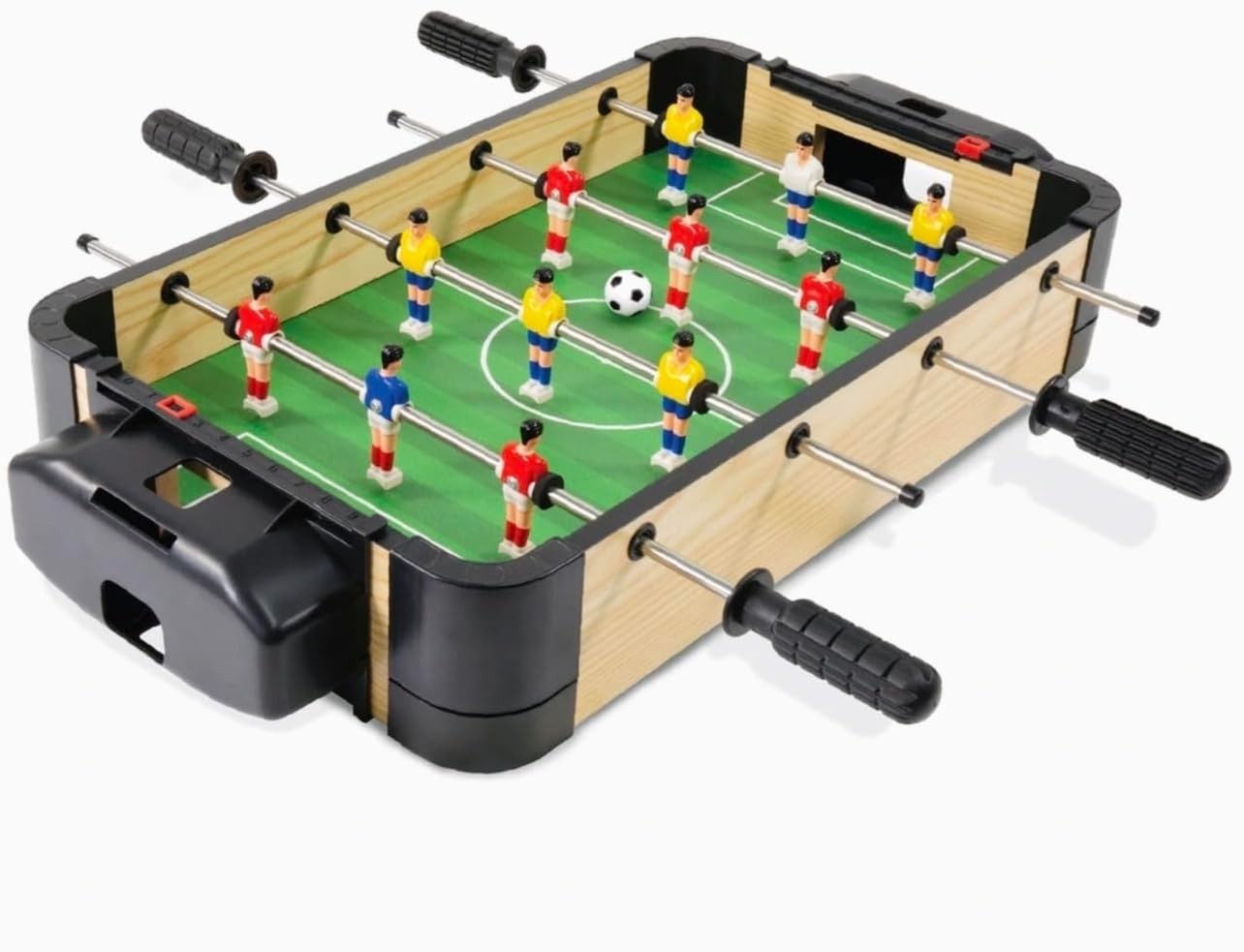 2 in 1 Tabletop Football Air Hockey Game Compact Family Fun Set