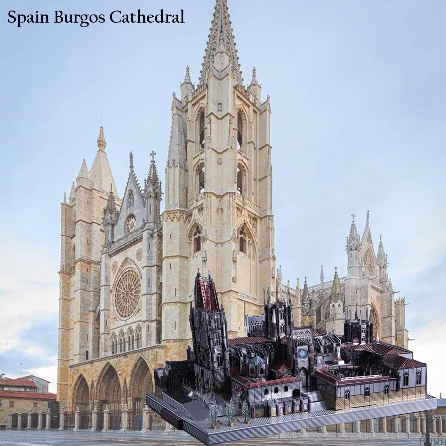 3D Metal Puzzle Cathedral Model, 229 Pieces, DIY Architecture Kit