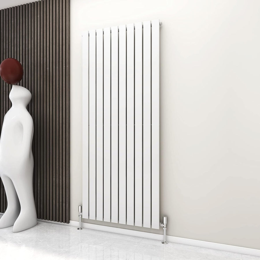 Modern Flat Panel Central Heating Radiator 1800x680mm White Single