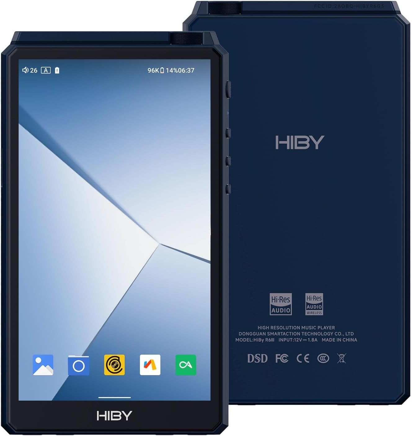 Hi Res Audio Player Android 12 Class A/AB Amp 2TB Expandable