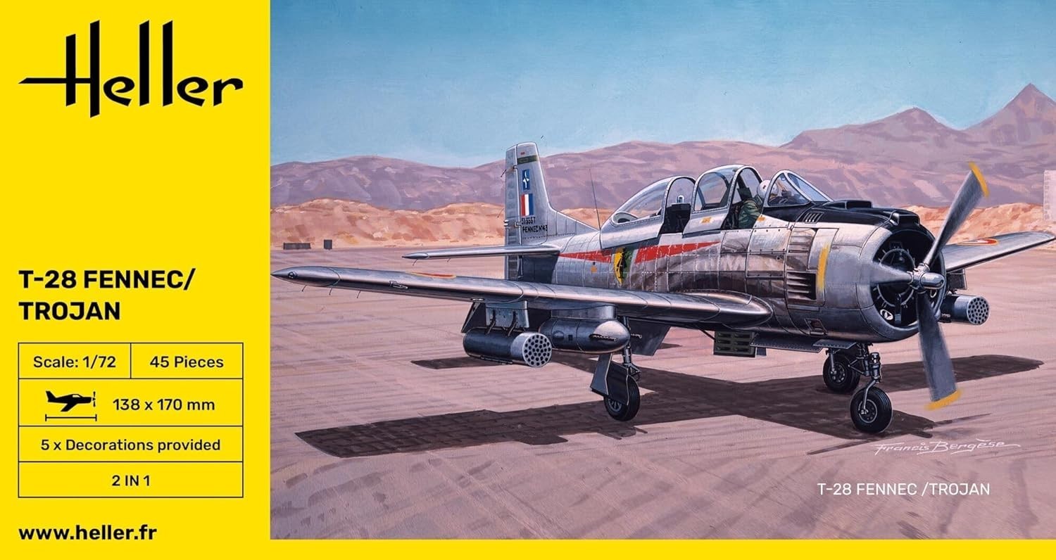 1:72 T-28 Fennec Trojan Model Kit – North American Trainer Aircraft Replica