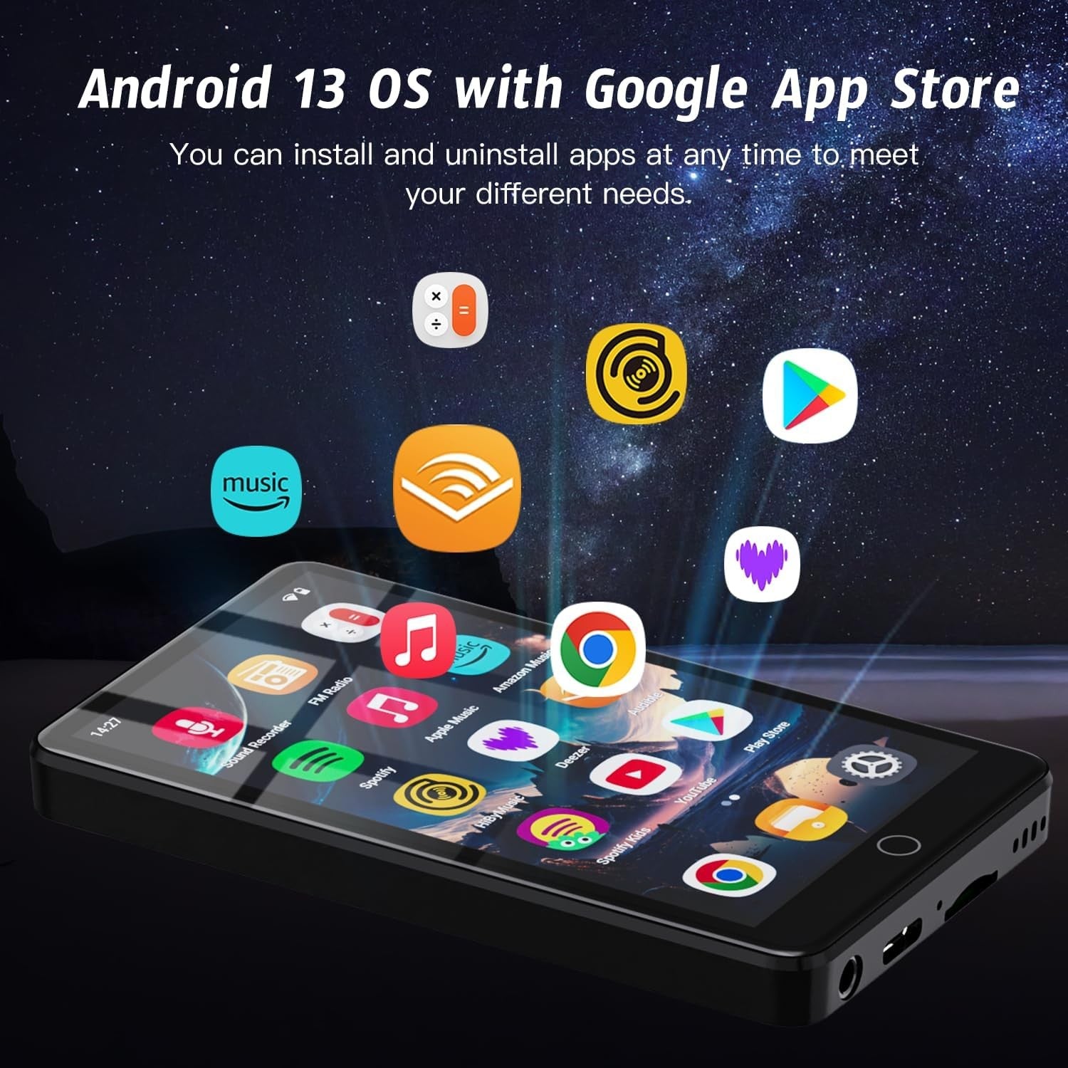 96GB MP3 Player Bluetooth WiFi Touch Screen Android MP4 Music Player