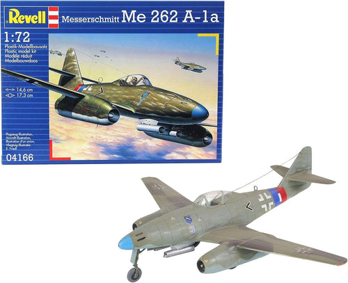 1:72 Scale WWII Jet Fighter Model Kit - Unpainted, 56 Pieces, Military Display
