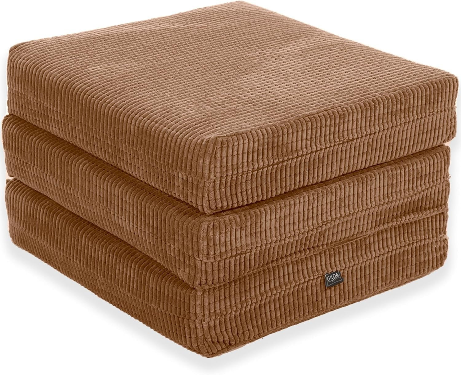 Z Bed Chair Futon Mattress Mocha Fold Out Single Sofa Bed Footstool Seat