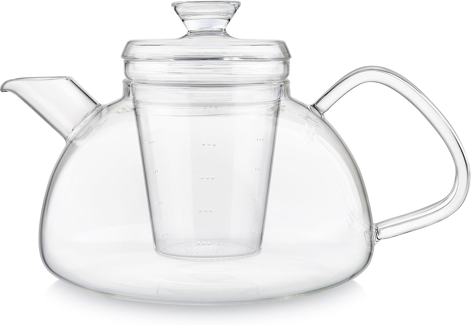 40oz Glass Teapot with Glass Infuser Stovetop Safe Loose Leaf Tea