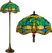 Handcrafted Stained Glass Floor Lamp 16in Tiffany Antique Style Home Light