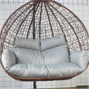 2 Seater Egg Chair Cushion Waterproof Thick Swing Seat Pad Grey 150x110cm