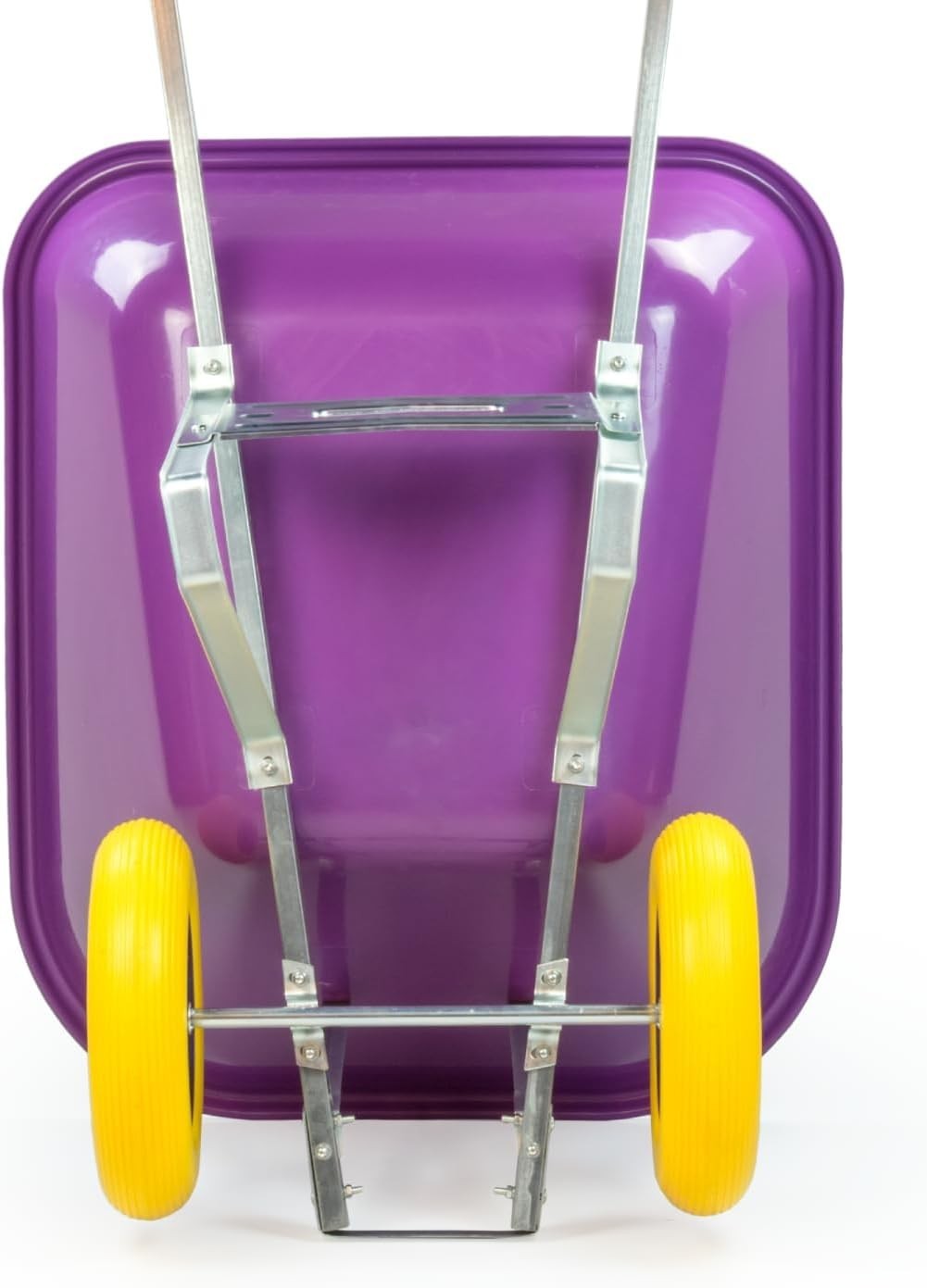 200L Twin-Wheel Wheelbarrow Purple – Puncture-Proof Tyres, Heavy Duty 150kg