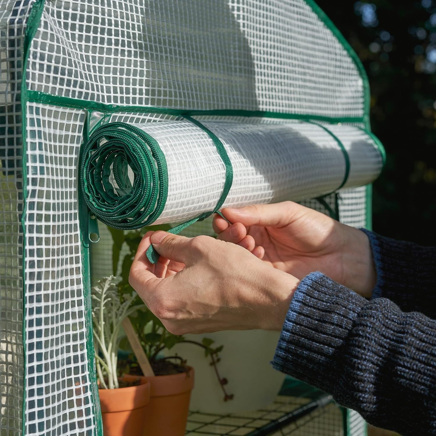 4 Tier Mini Greenhouse with Reinforced PVC Cover | Compact Steel Frame