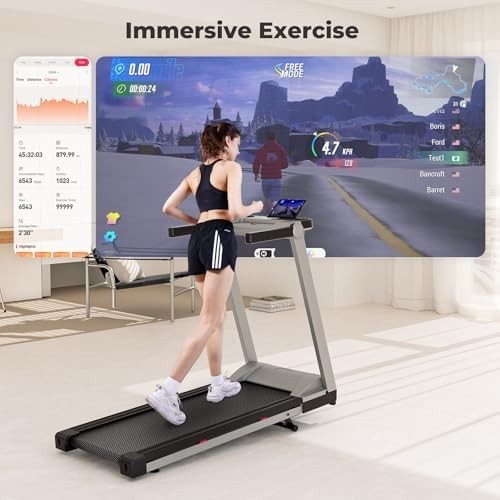 Foldable Home Treadmill DeerRun 1-16km/h Incline Running Machine 158kg
