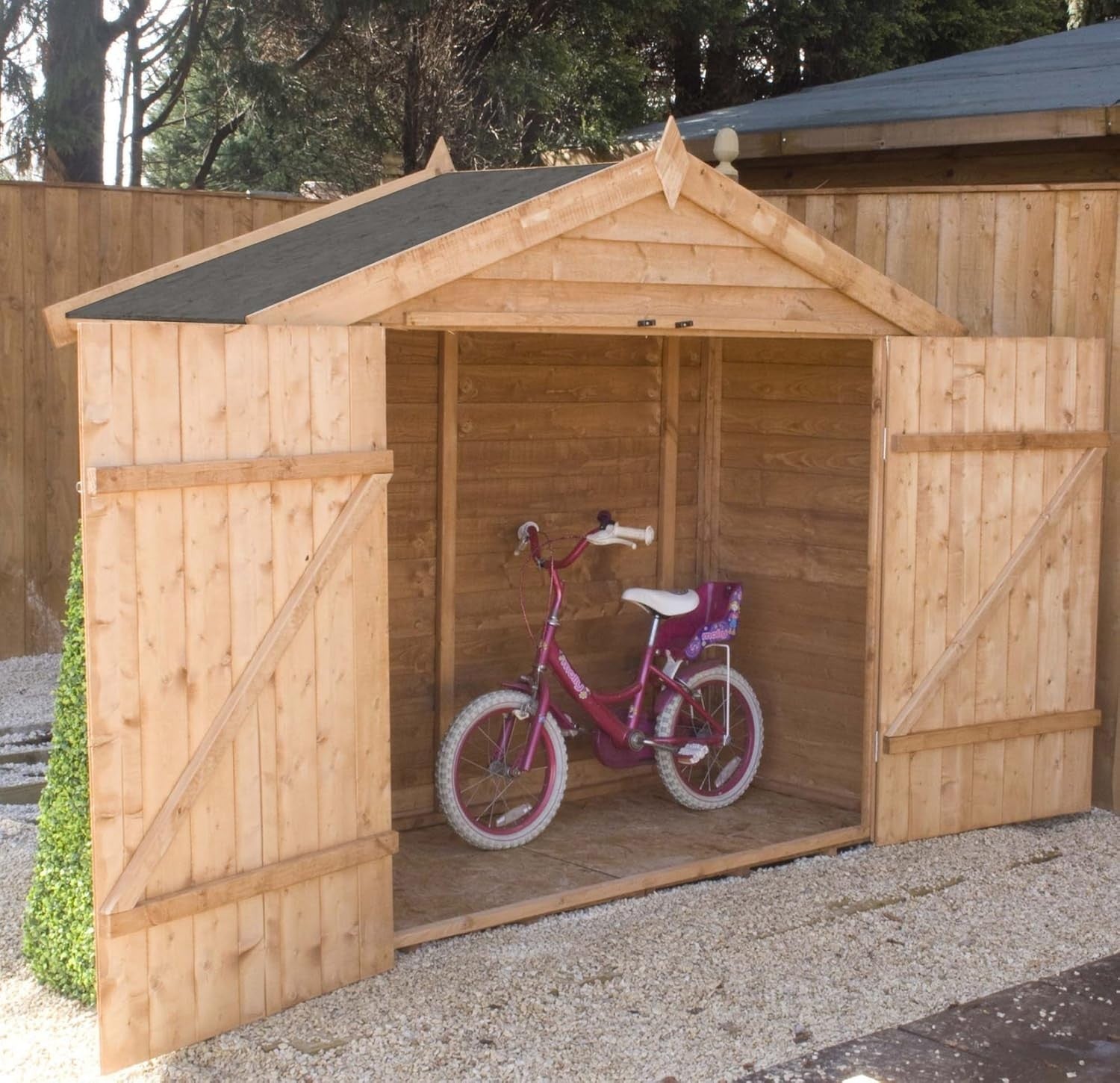 7ft x 3ft Wooden Bike Shed Shiplap T&G Outdoor Storage Cabin