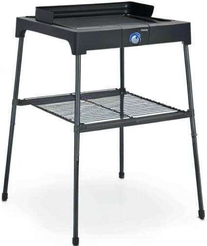 Electric Standing BBQ Grill Indoor Outdoor Smokeless Adjustable Heat Easy Clean