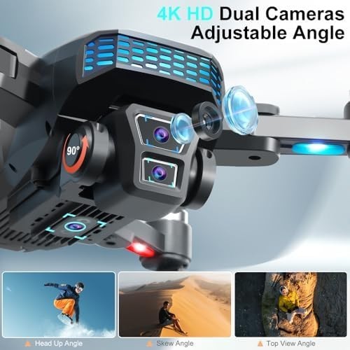 OBEST GPS Drone 4K Camera, Brushless Motor, FPV, 2 Batteries, Beginner