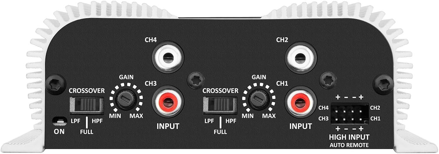400W 4-Channel Full-Range Car Audio Amplifier Class D RCA Input