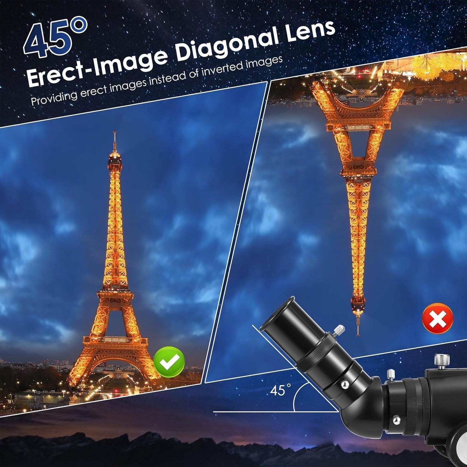 70mm Beginner Telescope for Kids & Adults with Tripod & 3X Barlow