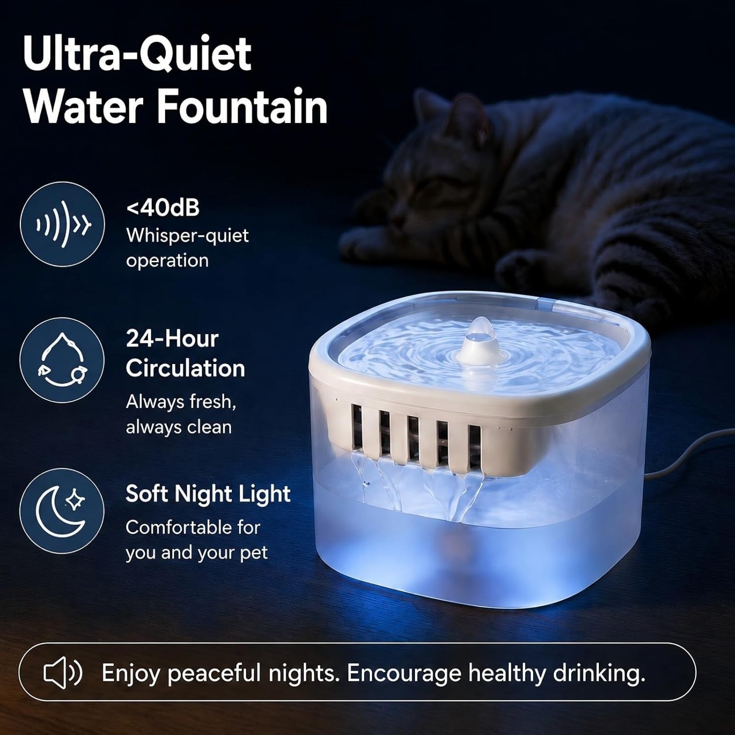 Automatic Cat Feeder Water Fountain 4.5L Food 2.5L Timed Pet Feeder