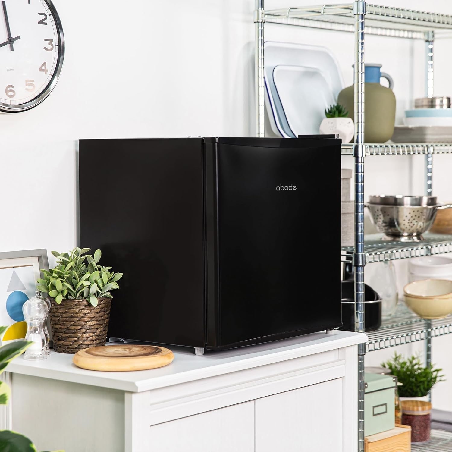 Mini Freezer 31L Tabletop Compact Black Reversible Door Adjustable Feet