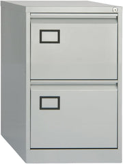 Goose Grey 2 Drawer Steel Filing Cabinet Lockable Under Desk Storage