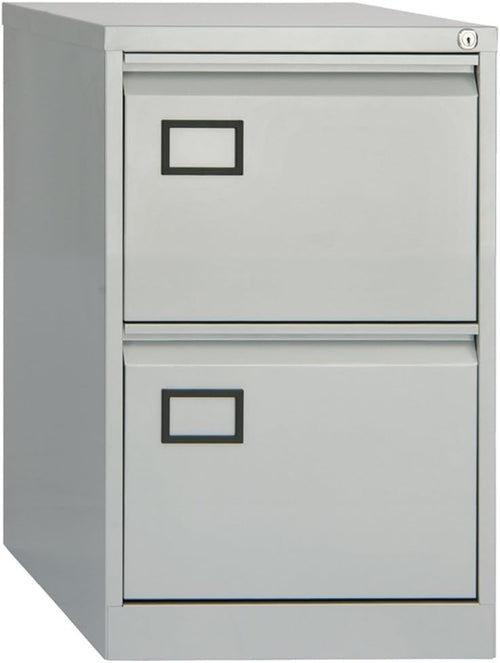 Goose Grey 2 Drawer Steel Filing Cabinet Lockable Under Desk Storage