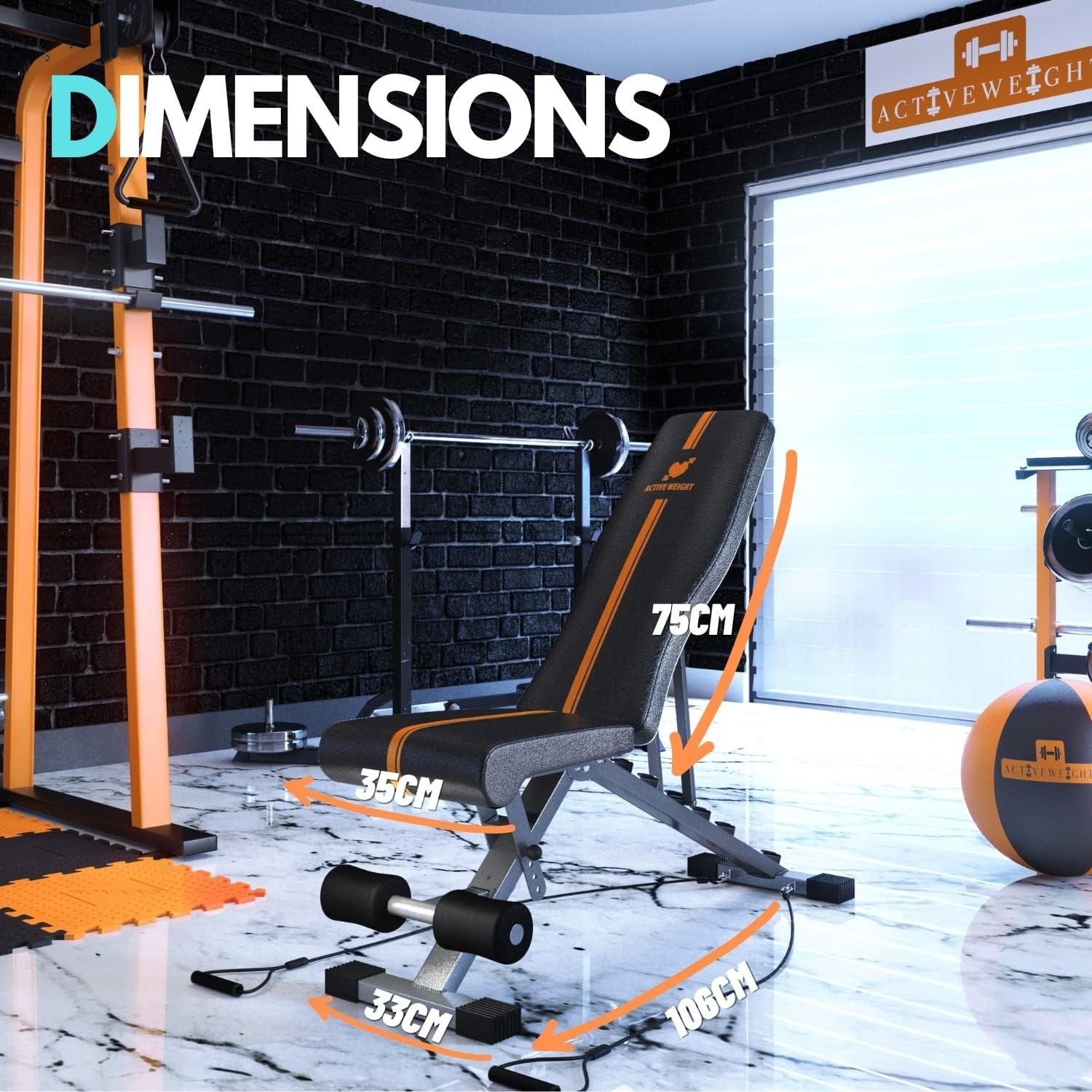 Foldable Adjustable Weight Bench Incline Decline Flat 150kg Home Gym