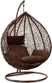Hanging Rattan Egg Chair Swing Seat Hammock w/ Cushions Indoor Outdoor Garden