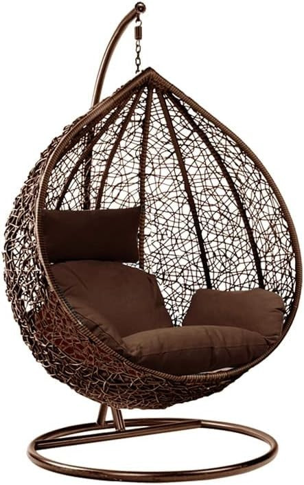 Hanging Rattan Egg Chair Swing Seat Hammock w/ Cushions Indoor Outdoor Garden