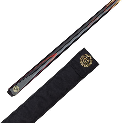 57in 2 Piece Snooker Pool Cue Ash Shaft 9.5mm Tip Soft Case