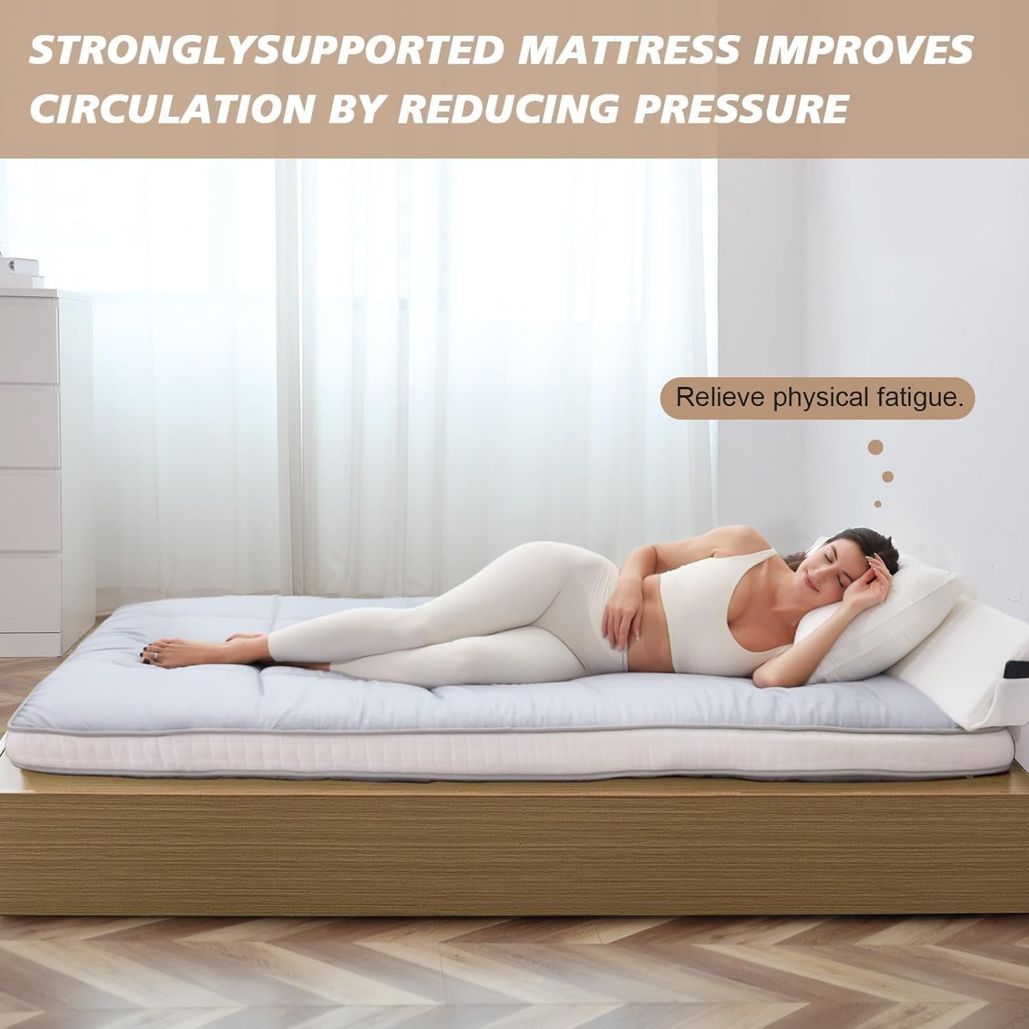 Extra Thick King Size Memory Foam Futon Mattress Foldable Japanese Floor Pad