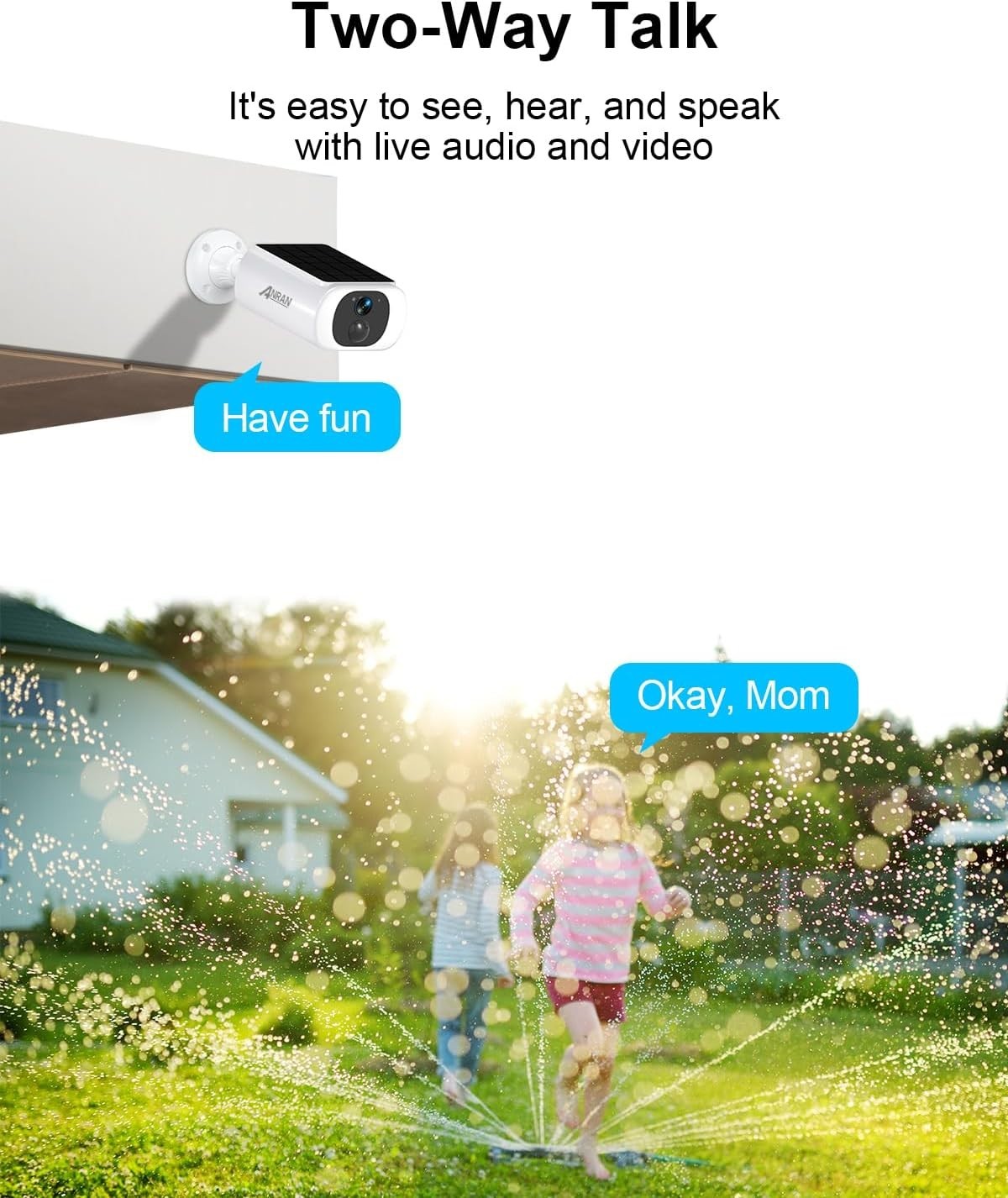 3K Solar Security Camera Wireless Outdoor Color Night Vision WiFi