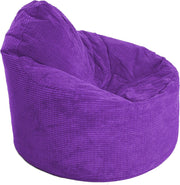 Giant Purple Corduroy Bean Bag Chair XL Adult Seat Gaming Lounge Sofa