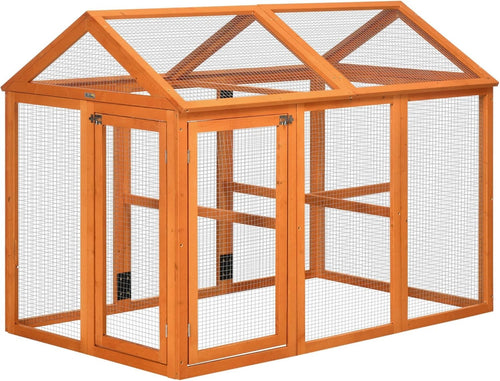 Expandable Wooden Chicken Run Outdoor Pet Playpen Ventilated 1–3 Hens