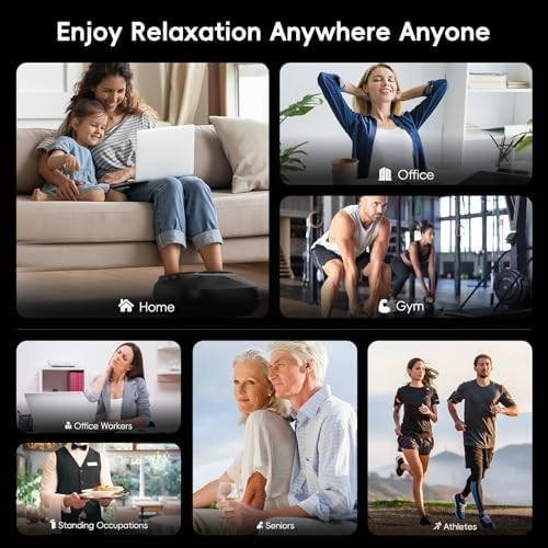 Shiatsu Foot Massager with Heat, Remote, Kneading, Vibration & Air Compression