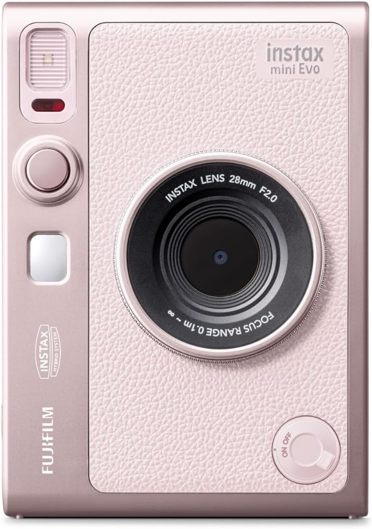 Hybrid Instant Camera Printer Rose Bluetooth LCD Screen 100 Effects