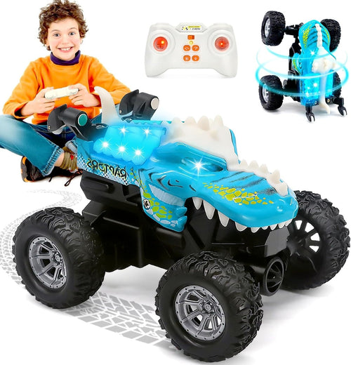 Dinosaur RC Car with LED Eyes – 2.4GHz Mini Stunt Toy for Kids