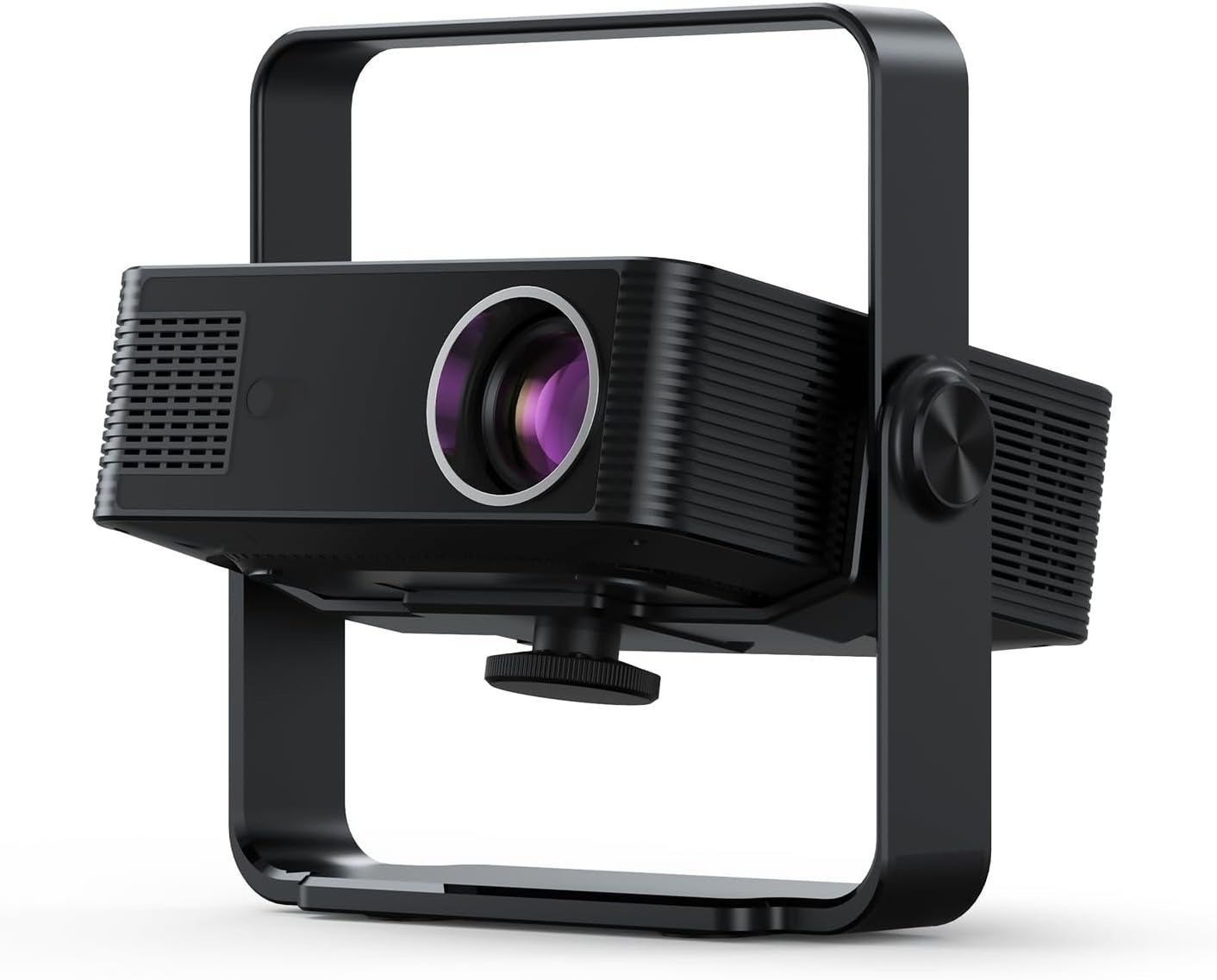 Mini 1080P Smart Projector 500 ANSI 4K WiFi 6 Bluetooth 360° Stand
