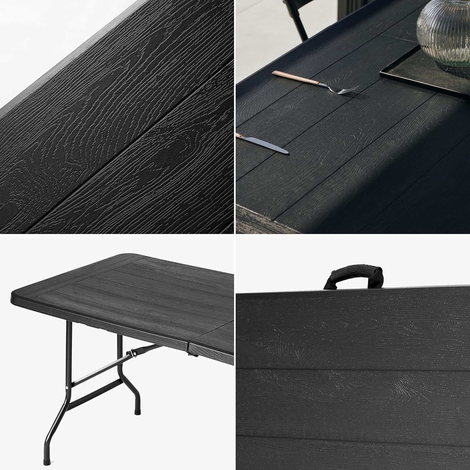 6ft Folding Dining Table Outdoor Indoor Trestle Heavy Duty Picnic BBQ