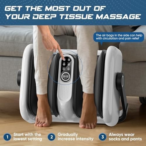 Shiatsu Foot Massager with Heat for Circulation, Pain Relief & Recovery