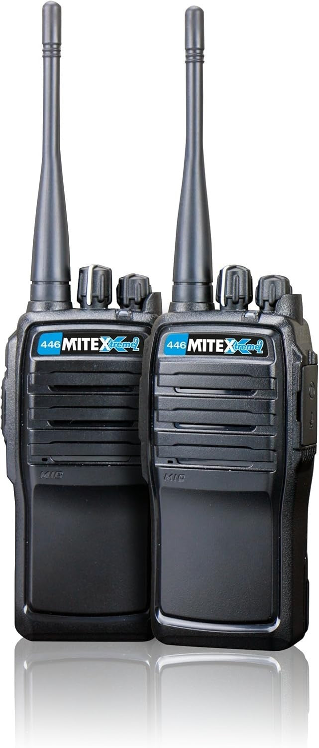 Heavy Duty Walkie Talkies Twin Pack IP66 License Free 16 Channel Radio