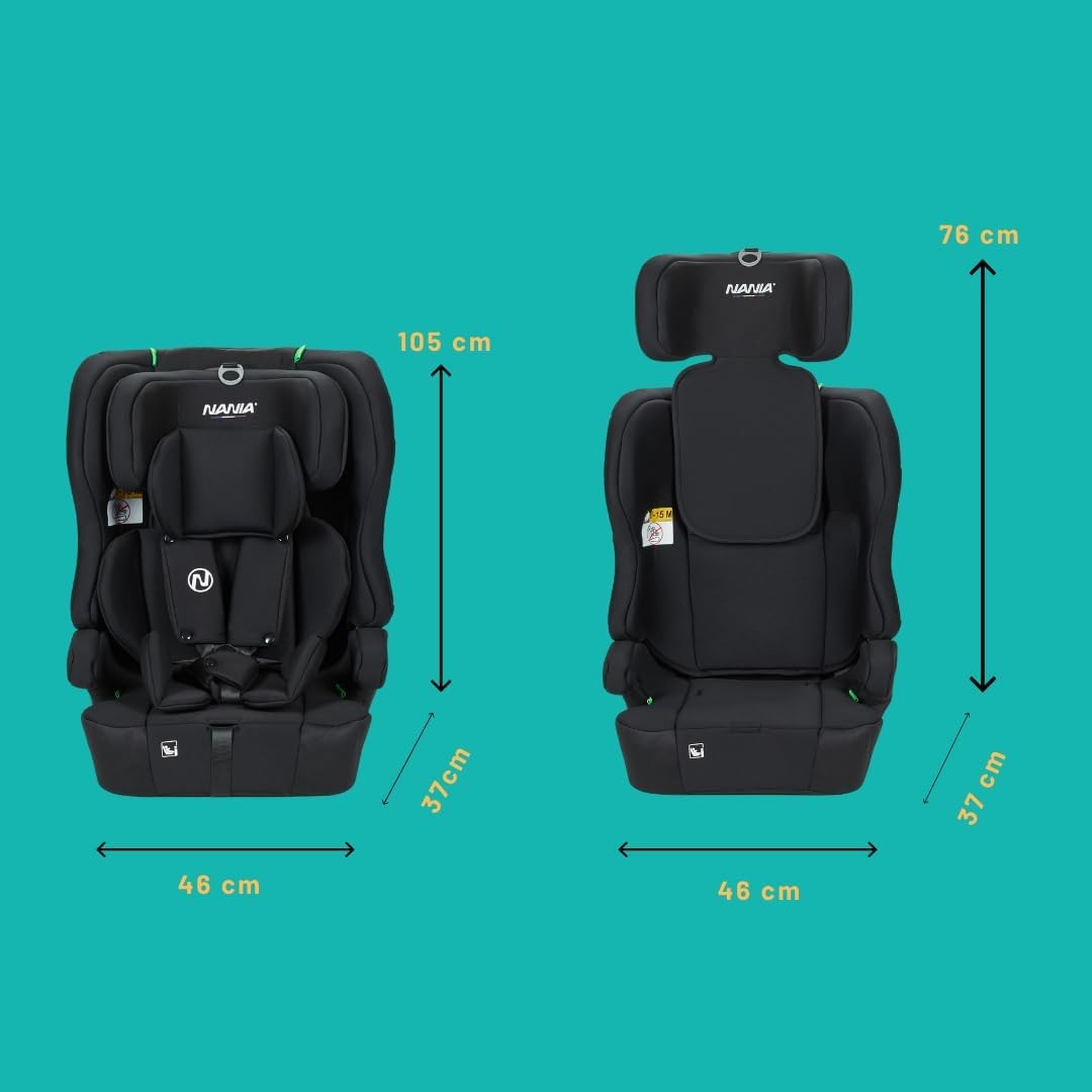 ISOFIX Child Car Seat i-Size Group 1/2/3 76–150cm 5-Point Harness