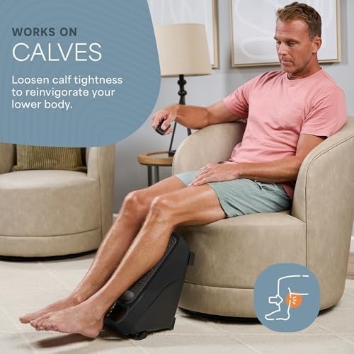 Heated Foot & Calf Massager for Neuropathy Pain Relief Vibration Therapy