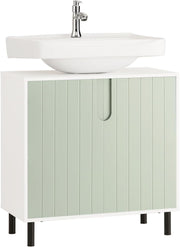 Green Under Sink Bathroom Cabinet 60x30x60cm Vanity Storage Cupboard Unit