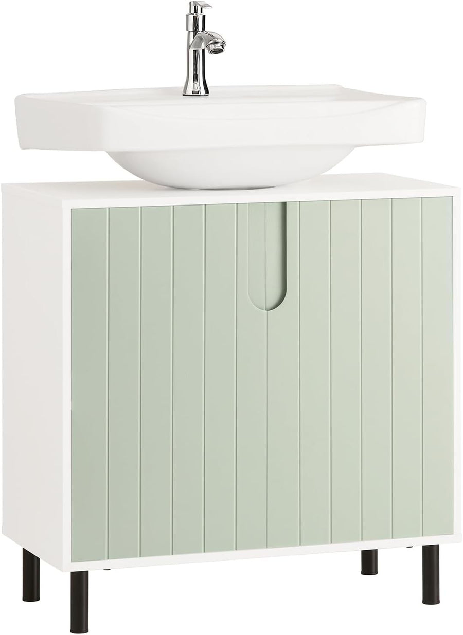Green Under Sink Bathroom Cabinet 60x30x60cm Vanity Storage Cupboard Unit