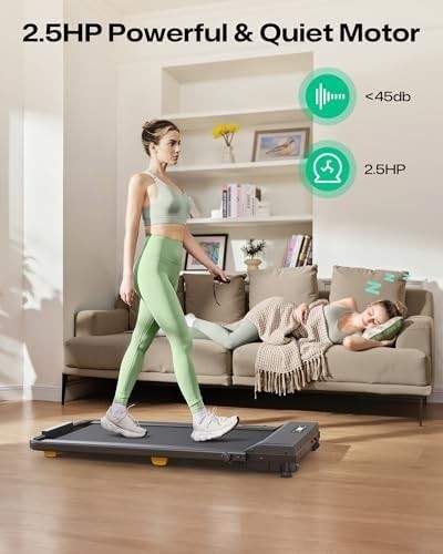 Walking Pad Treadmill 2.5HP 9% Incline Wide Belt Under Desk Foldable Quiet Home